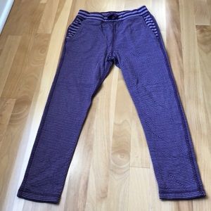 EUC Tea Collection girls sz 6 striped pants purple